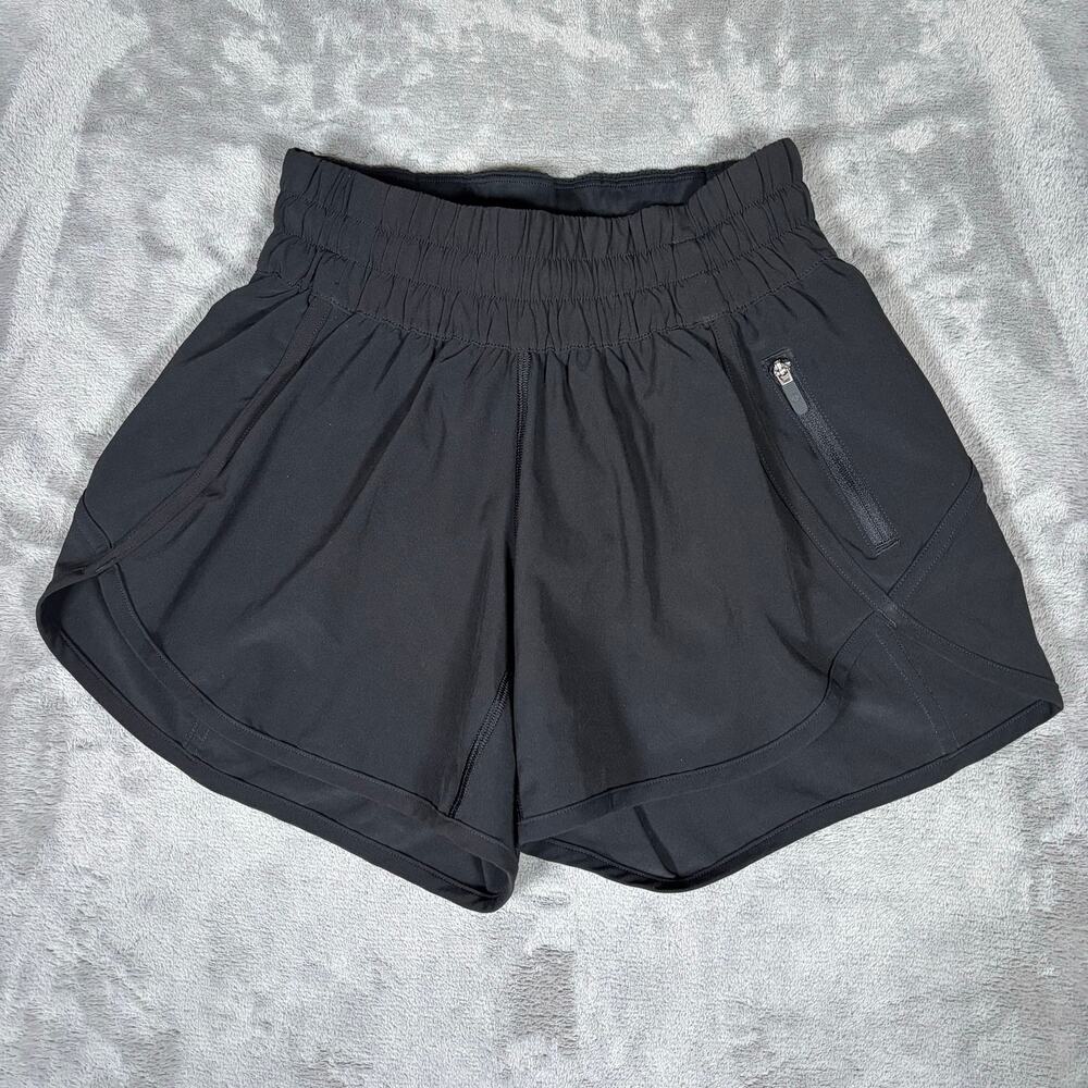 Lululemon Tracker Short V 4” Black Lined Running Shorts Women’s Size 2